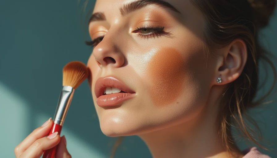 Visual context for apply bronzer