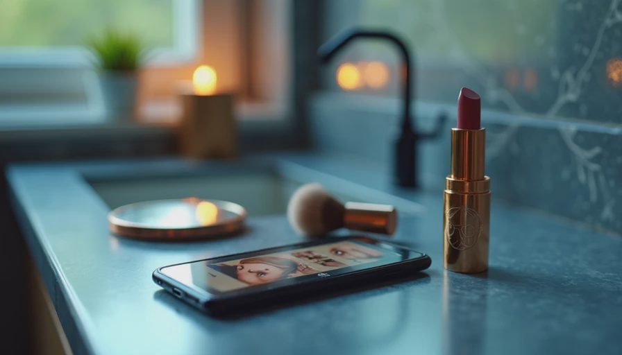 Visual context for douyin makeup tutorial