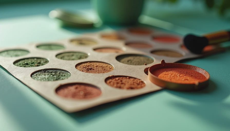 Visual context for how to photograph eyeshadow swatches